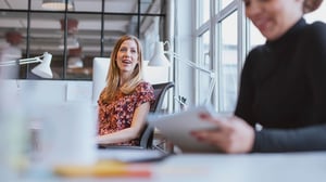 office women chatting